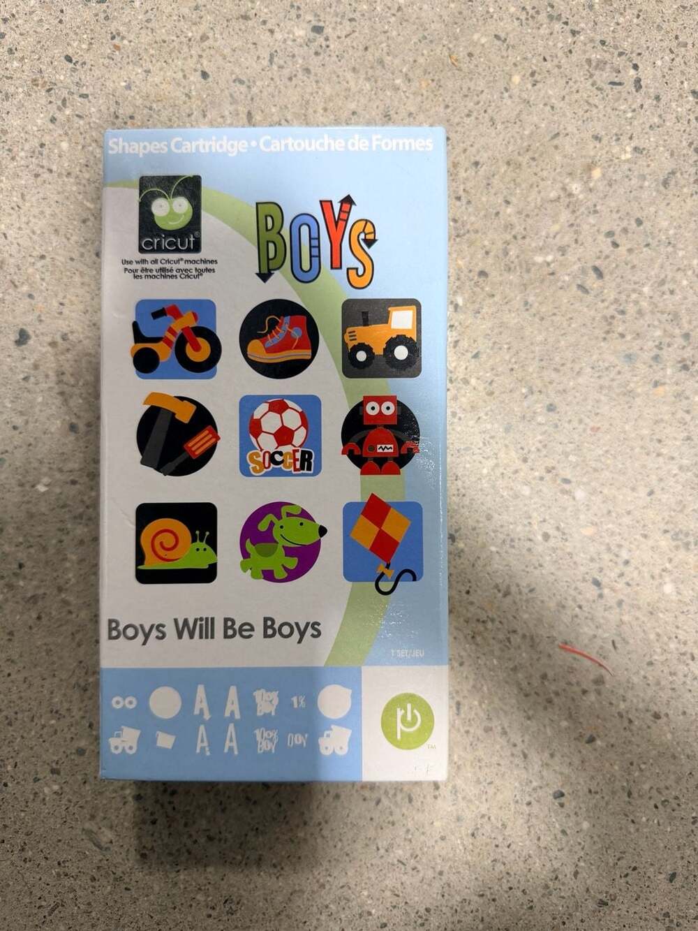 Cricut Boys Will Be Boys Shape Cartridge with Booklet and Overlay